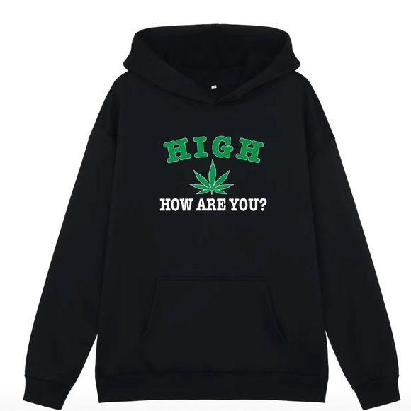 Leaf Print Fleece Hoodie - Picture 1 of 1